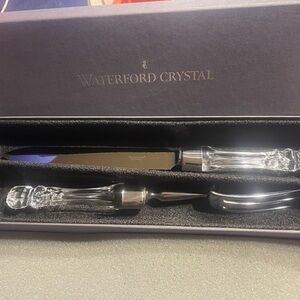Waterford Crystal Carving Knife and Fork Set